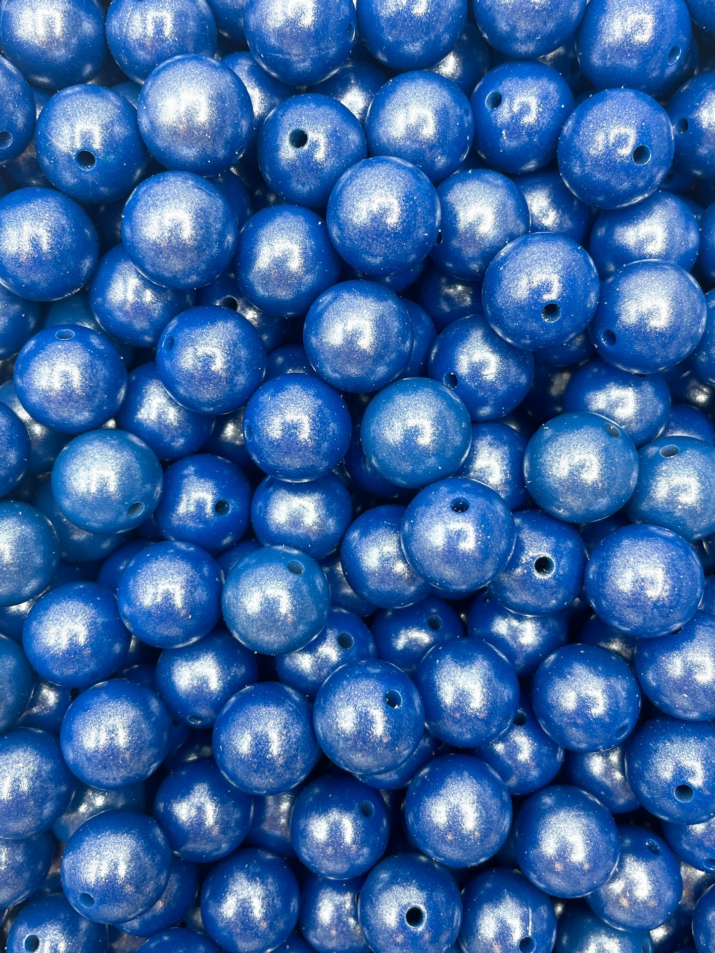 Sapphire Super Shimmer 15mm Beads