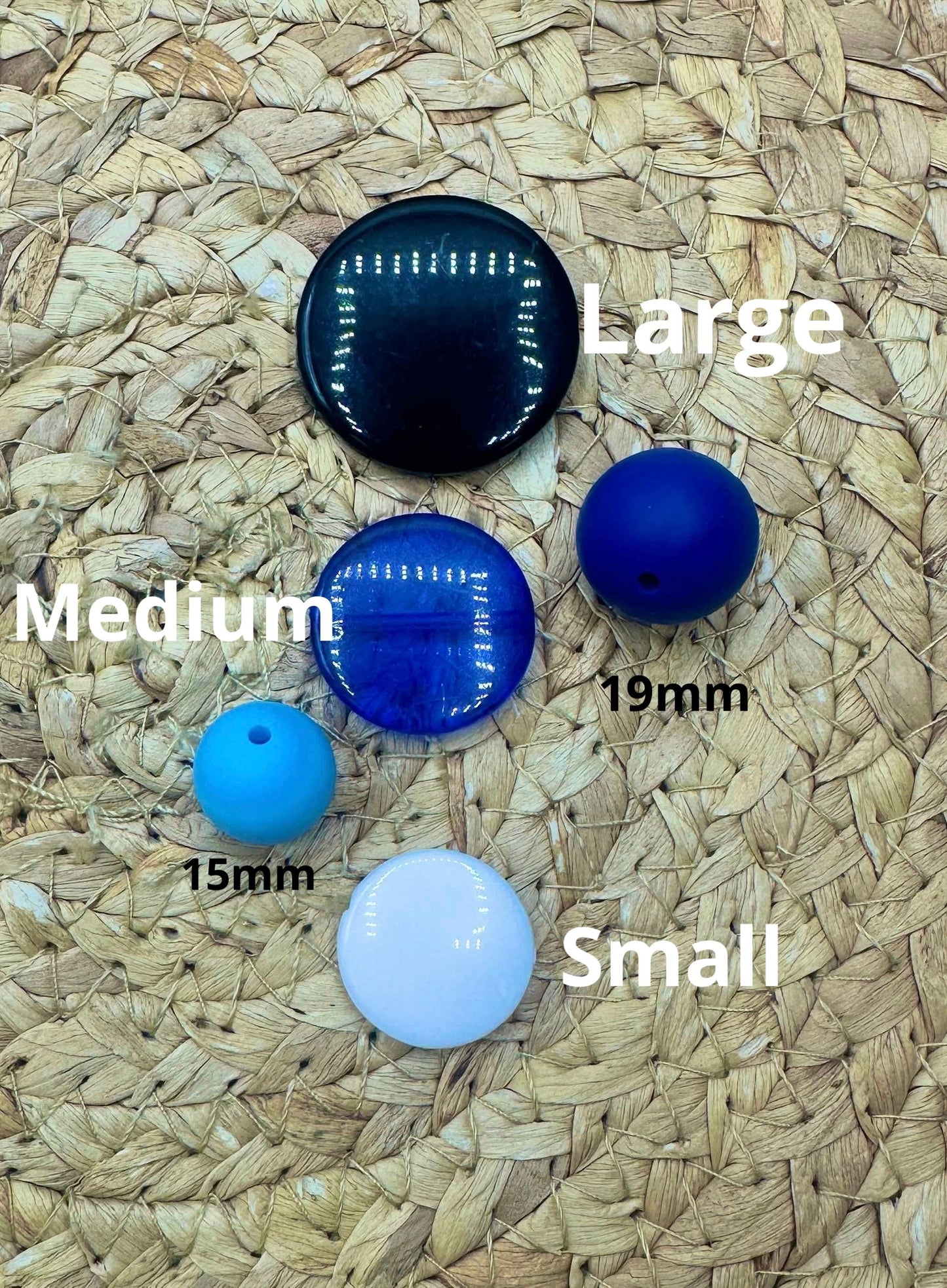 Medium Blue Disc Acrylic Bead