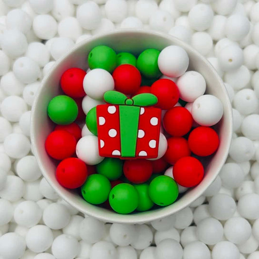 Christmas Present Focal Bead