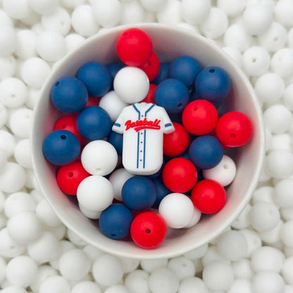 Baseball Jersey Focal Bead