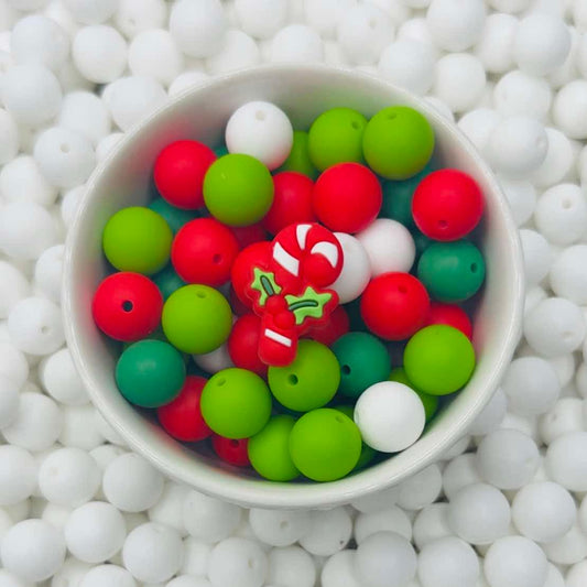Candy Cane Focal Bead
