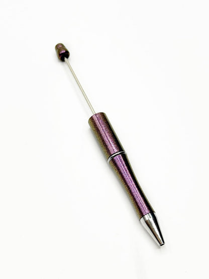 CTS Creation: Black Opal Printed  Plastic Beadable  Pen