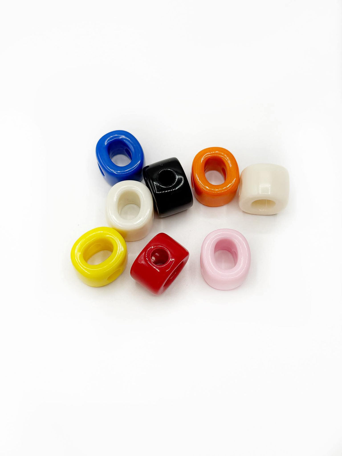Mixed Primary SOLID Random Color Acrylic Large 20mm HORIZONTAL Hole Letter Beads