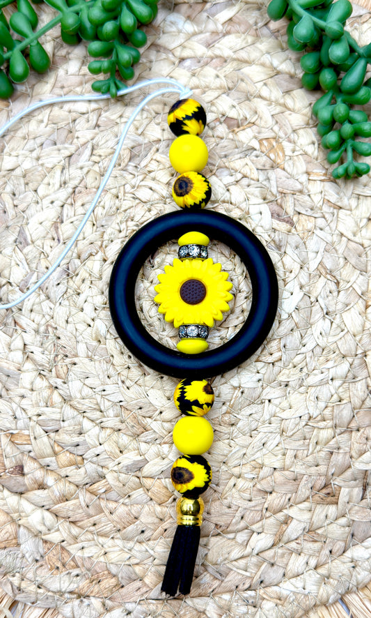 Sunflower Boho Hanging Car Charm Kit
