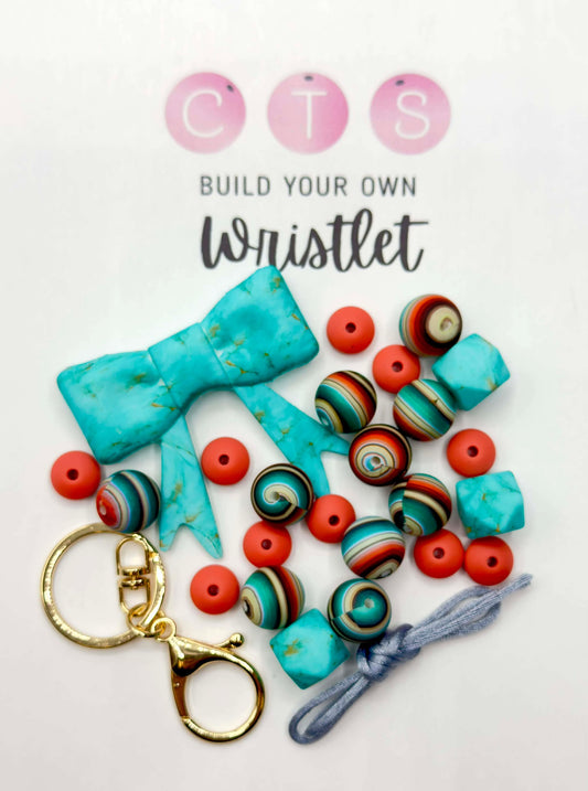 Turquoise Stone Big Bow Energy Wristlet Kit