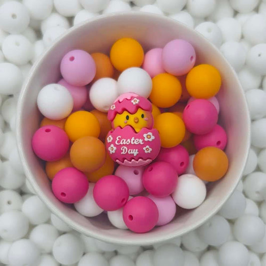 3D Easter Day Chick Focal Bead