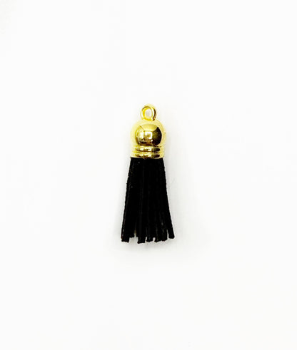 Small Gold Hardware Leather Tassels