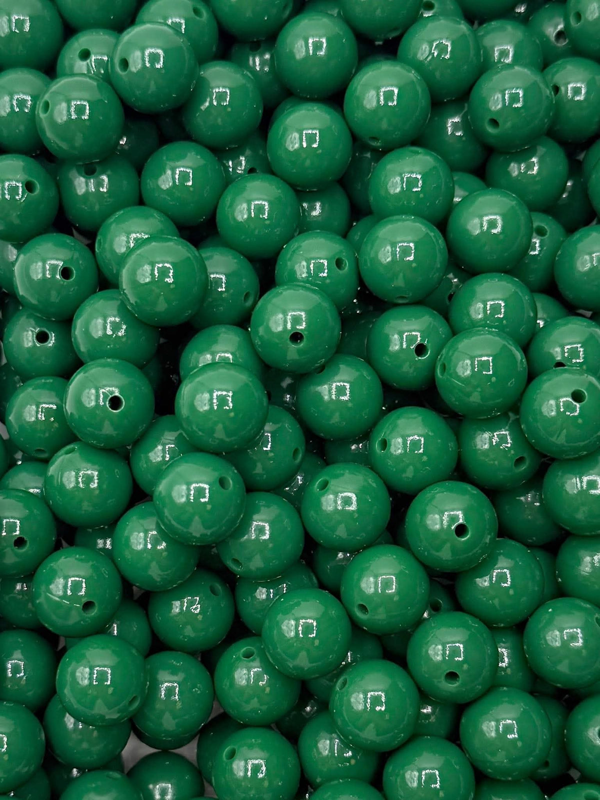 Deep Green Liquid 15mm Bead