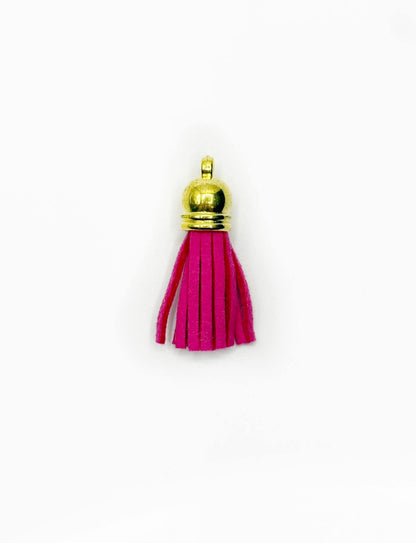 Small Gold Hardware Leather Tassels