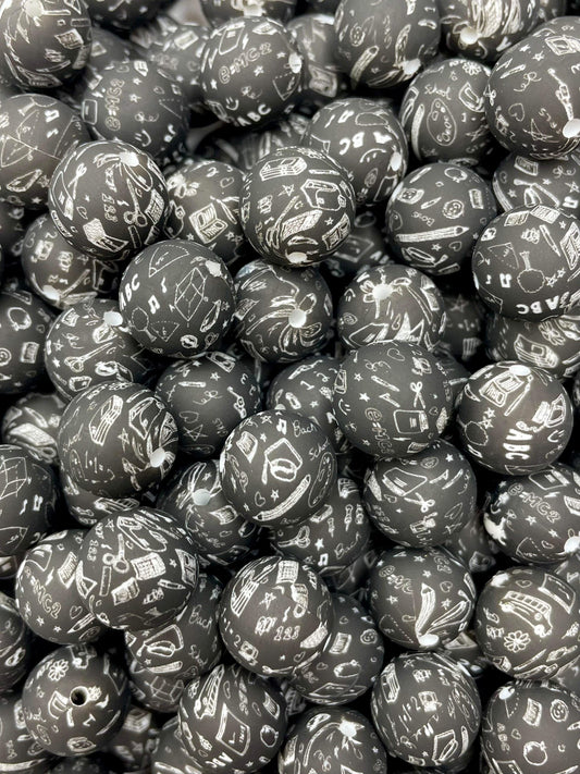 CTS Collab: Chalkboard Printed 15mm Bead