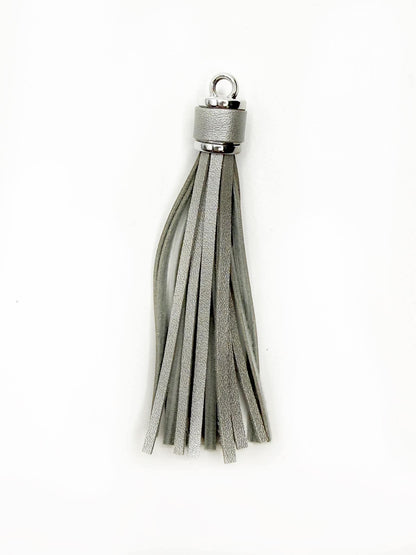 Silver Hardware Leather Tassels