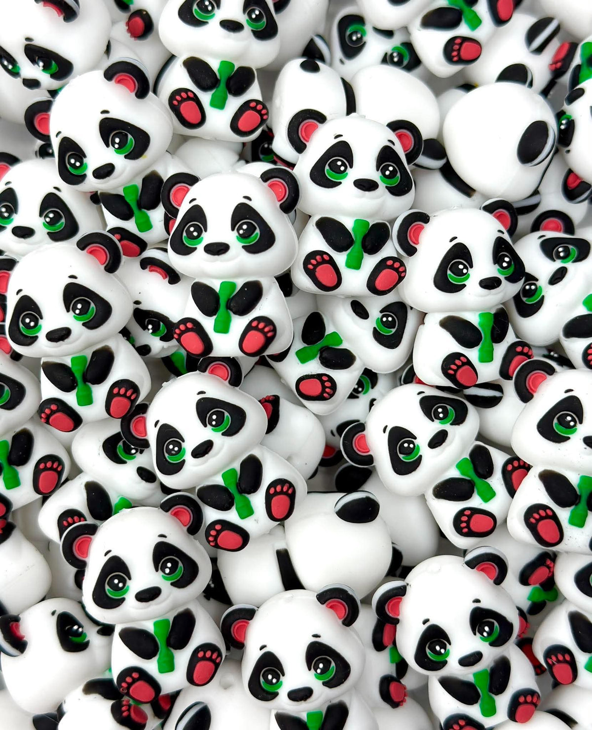 3D Beary Hungry Panda Focal Bead