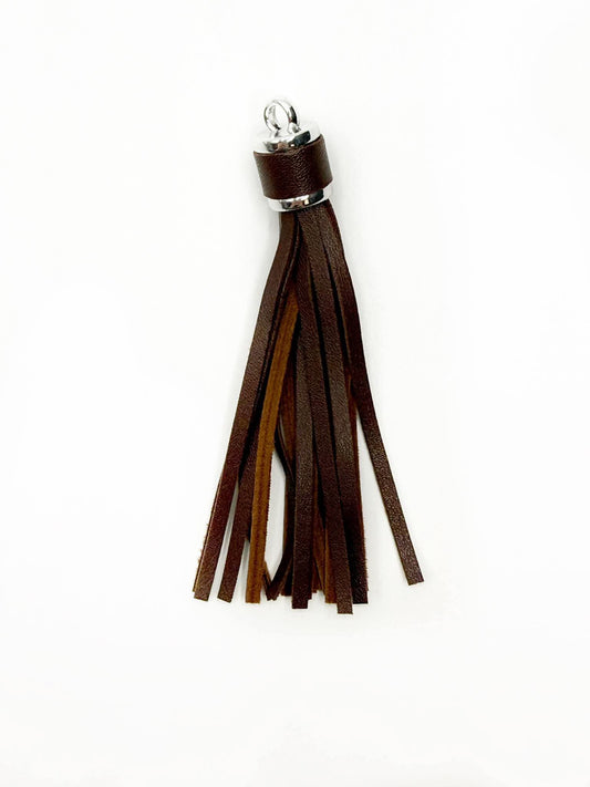 Silver Hardware Leather Tassels