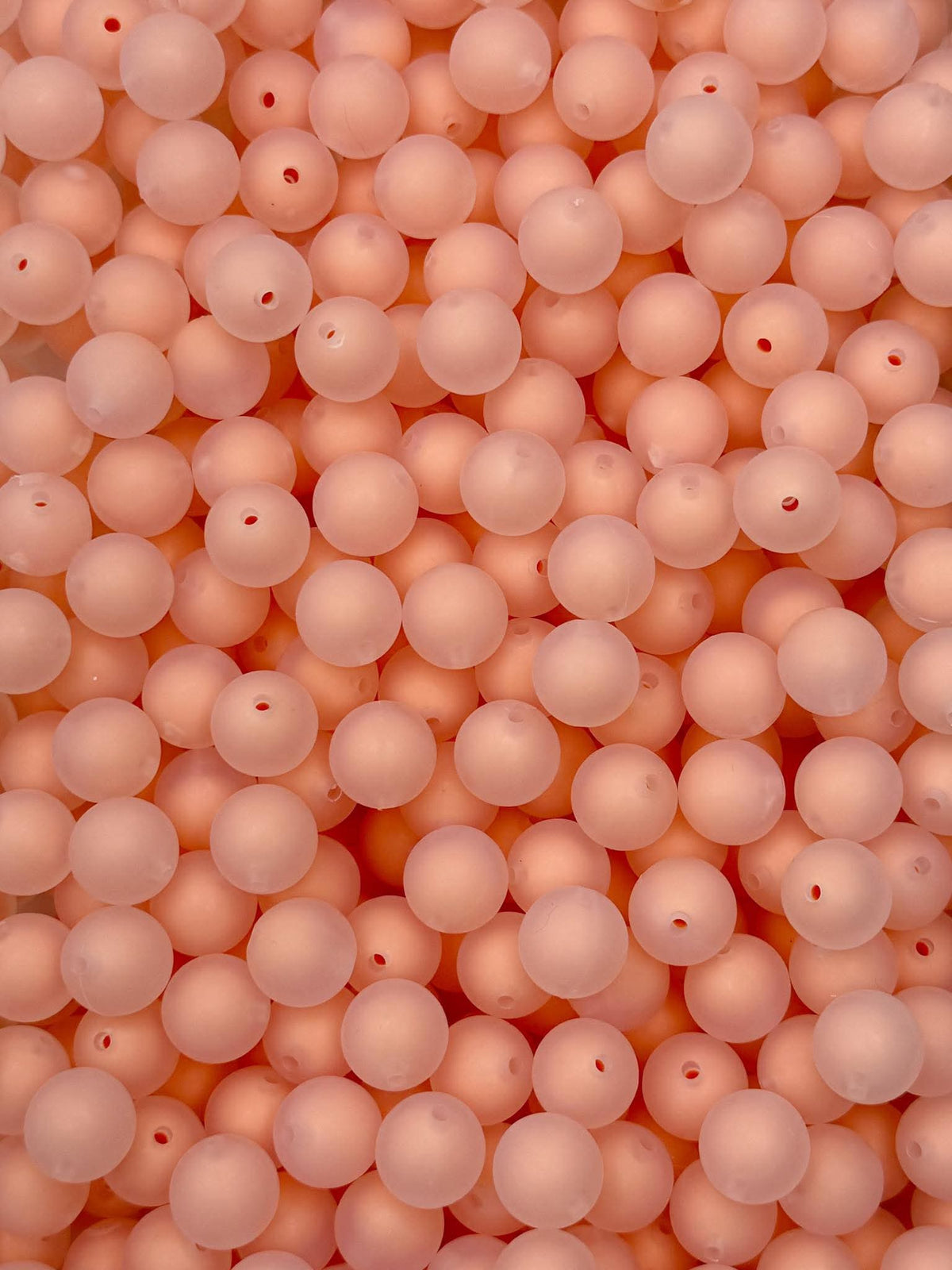 Peach Sherbet Frosted 15mm Beads