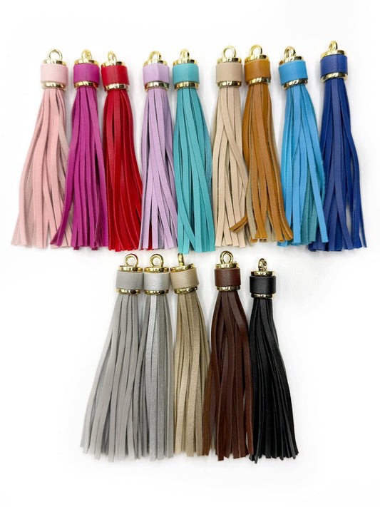 Gold Hardware Leather Tassels