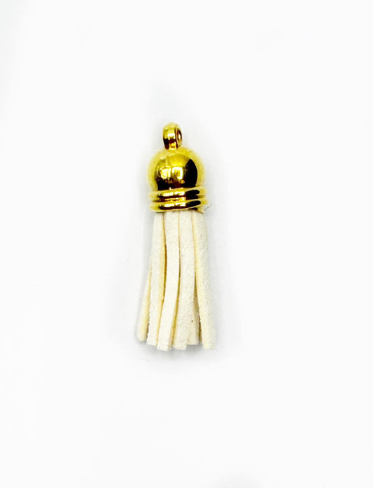 Small Gold Hardware Leather Tassels