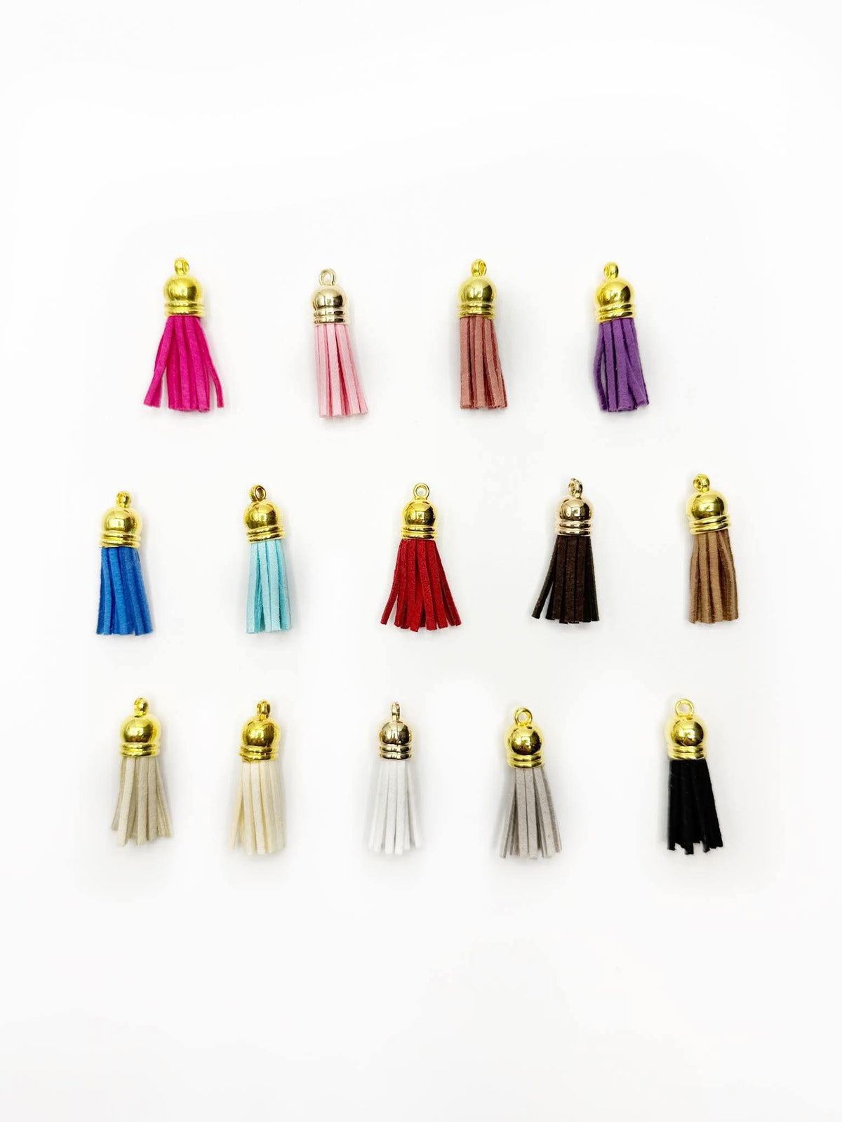 Small Gold Hardware Leather Tassels