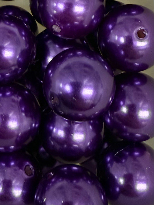 Deep Purple High Gloss 20mm Acrylic Bead