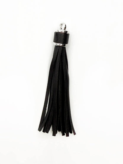 Silver Hardware Leather Tassels