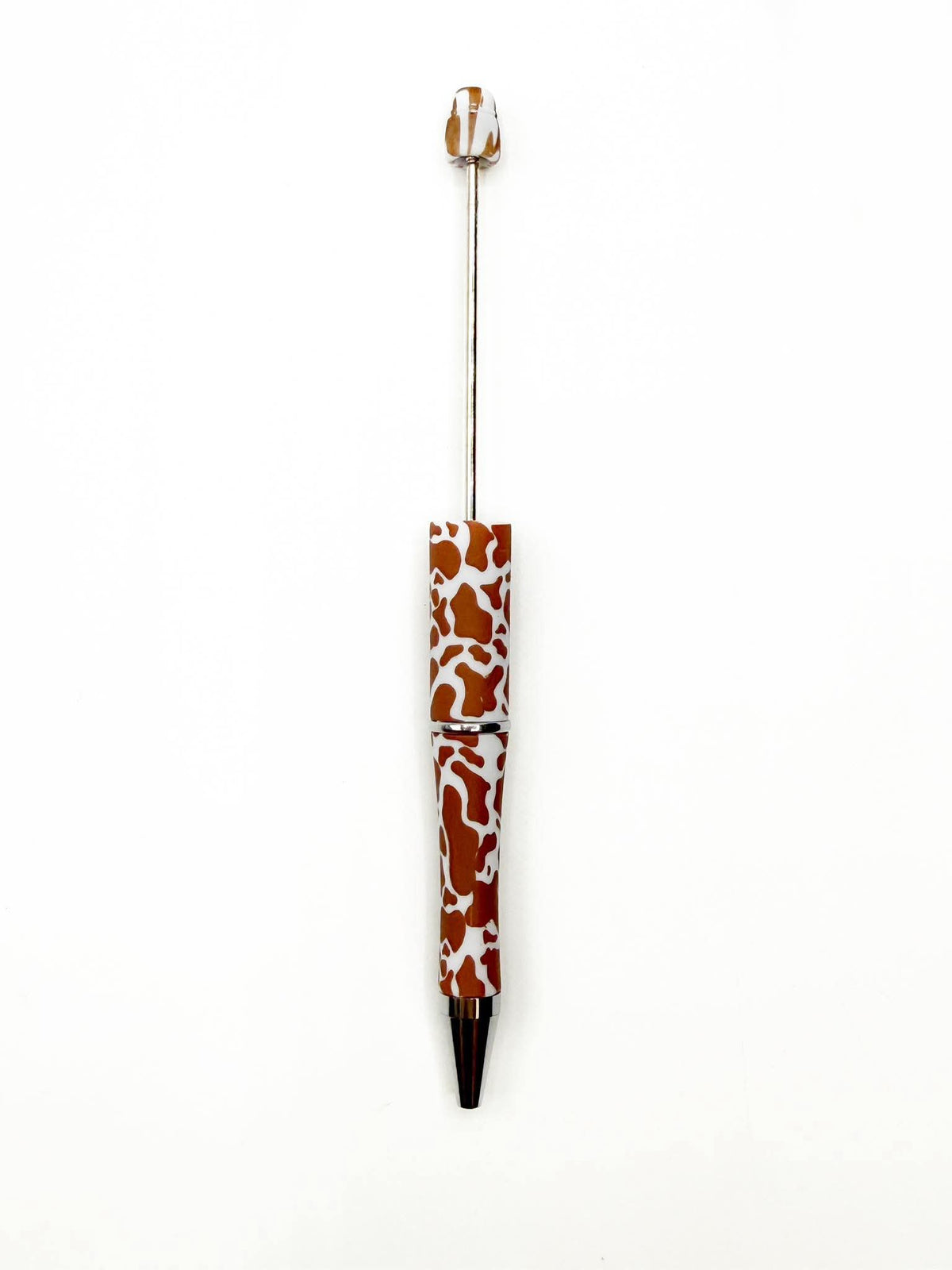 Longhorn Hide Tan Plastic Beadable Printed Pen