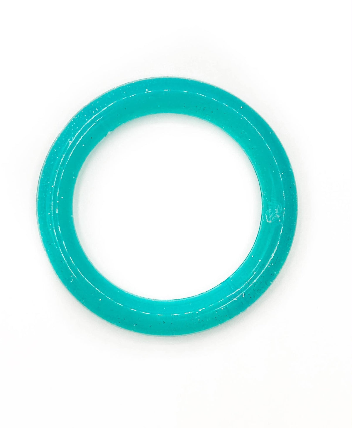 Aqua Glitter Silicone Ring 65mm