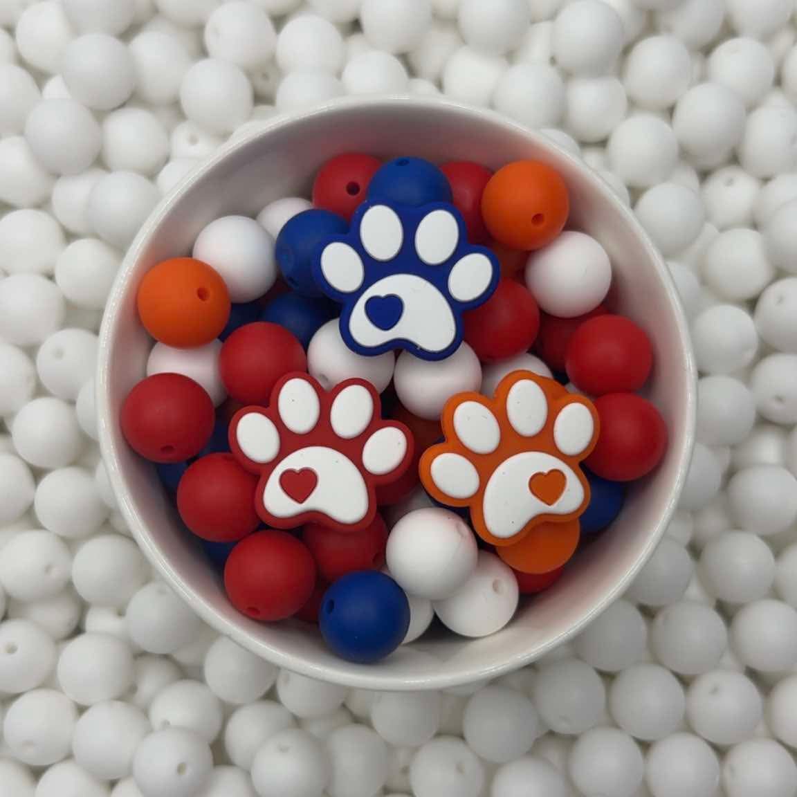 Paw Print Focal Bead