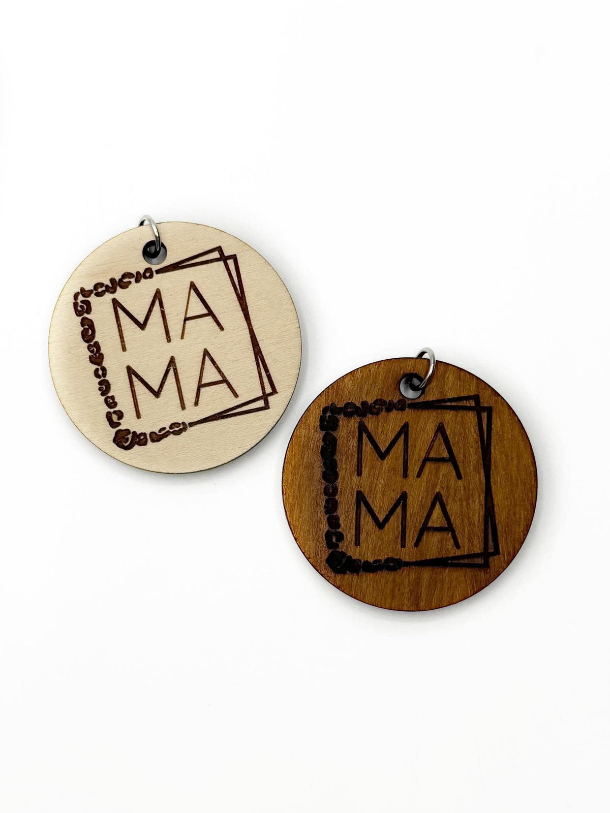 Étiquette de clé hexagonale Mama en bois