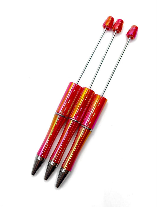 Stylos perlés vierges en plastique opale irisé