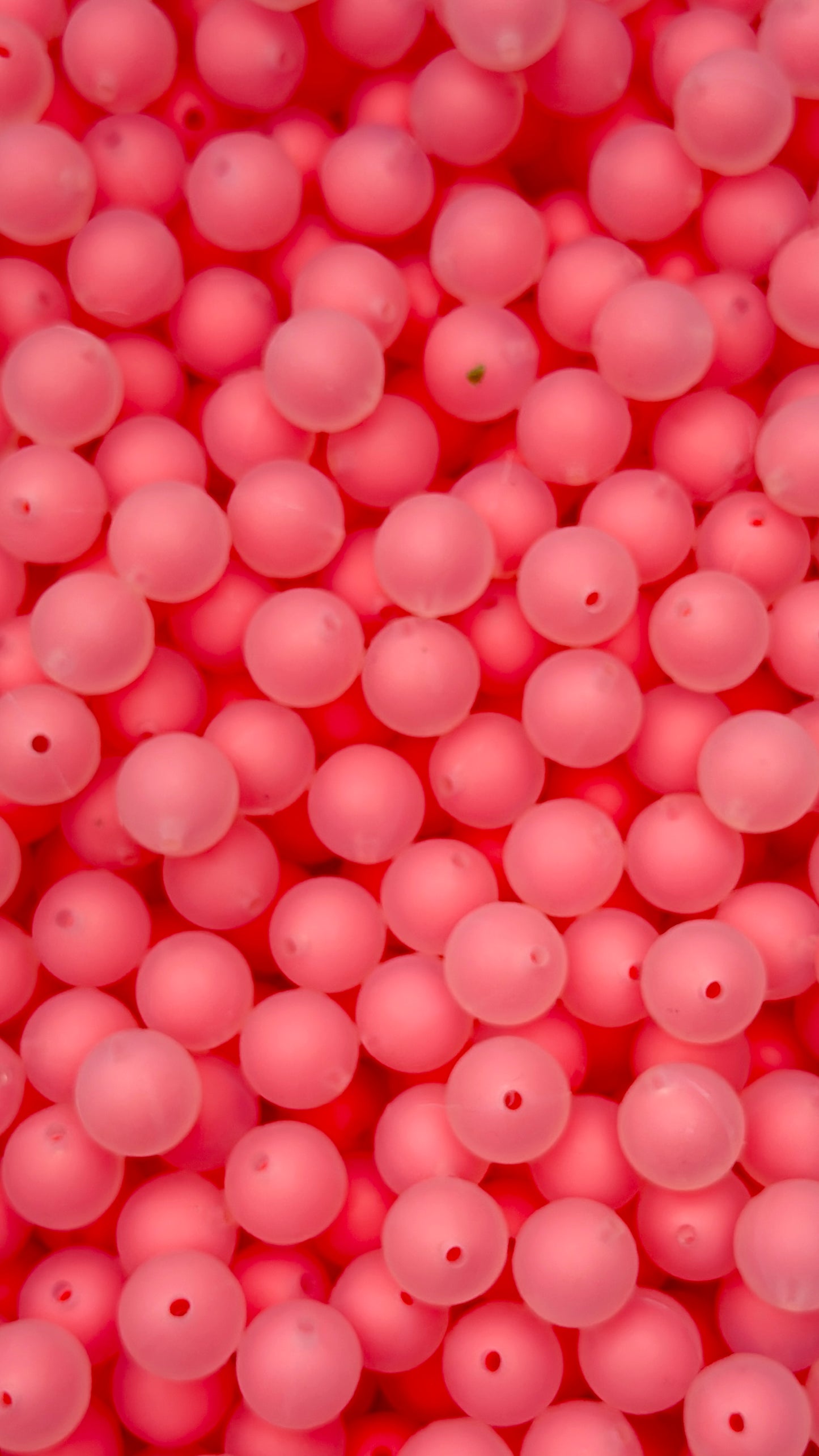 Strawberry Frosted 15mm Beads