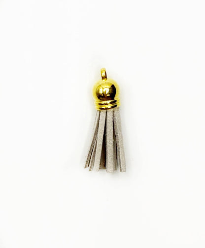 Small Gold Hardware Leather Tassels