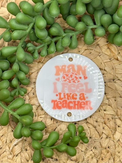 Étiquettes clés de professeur en acrylique