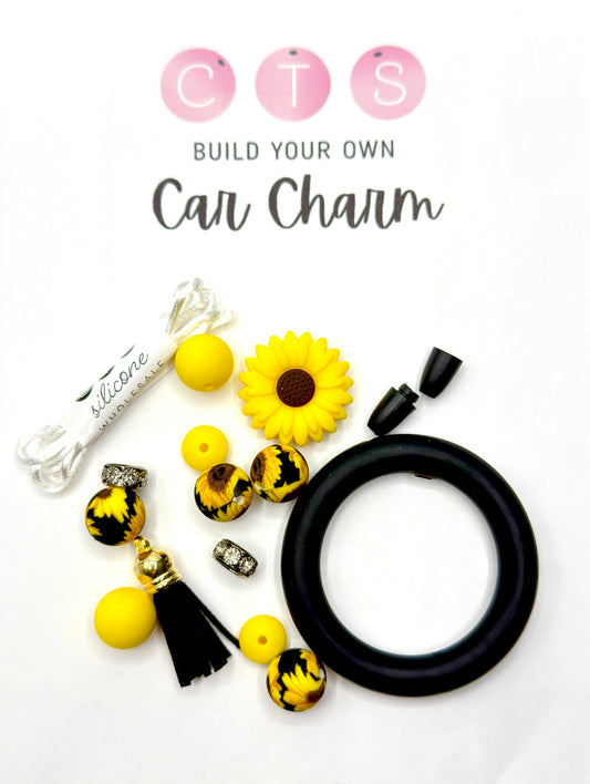 Sunflower Boho Hanging Car Charm Kit