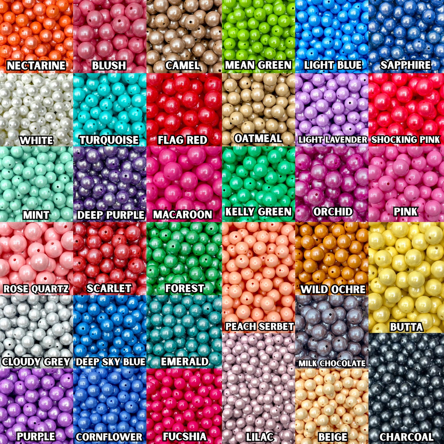 Perles fuchsia super chatoyantes de 15 mm
