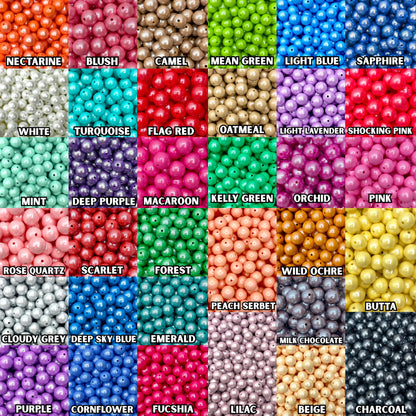 Perles fuchsia super chatoyantes de 15 mm