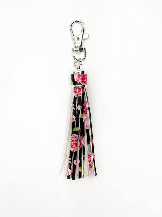CTS Creation: Custom Printed Silver Leather Tassels