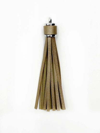 Silver Hardware Leather Tassels