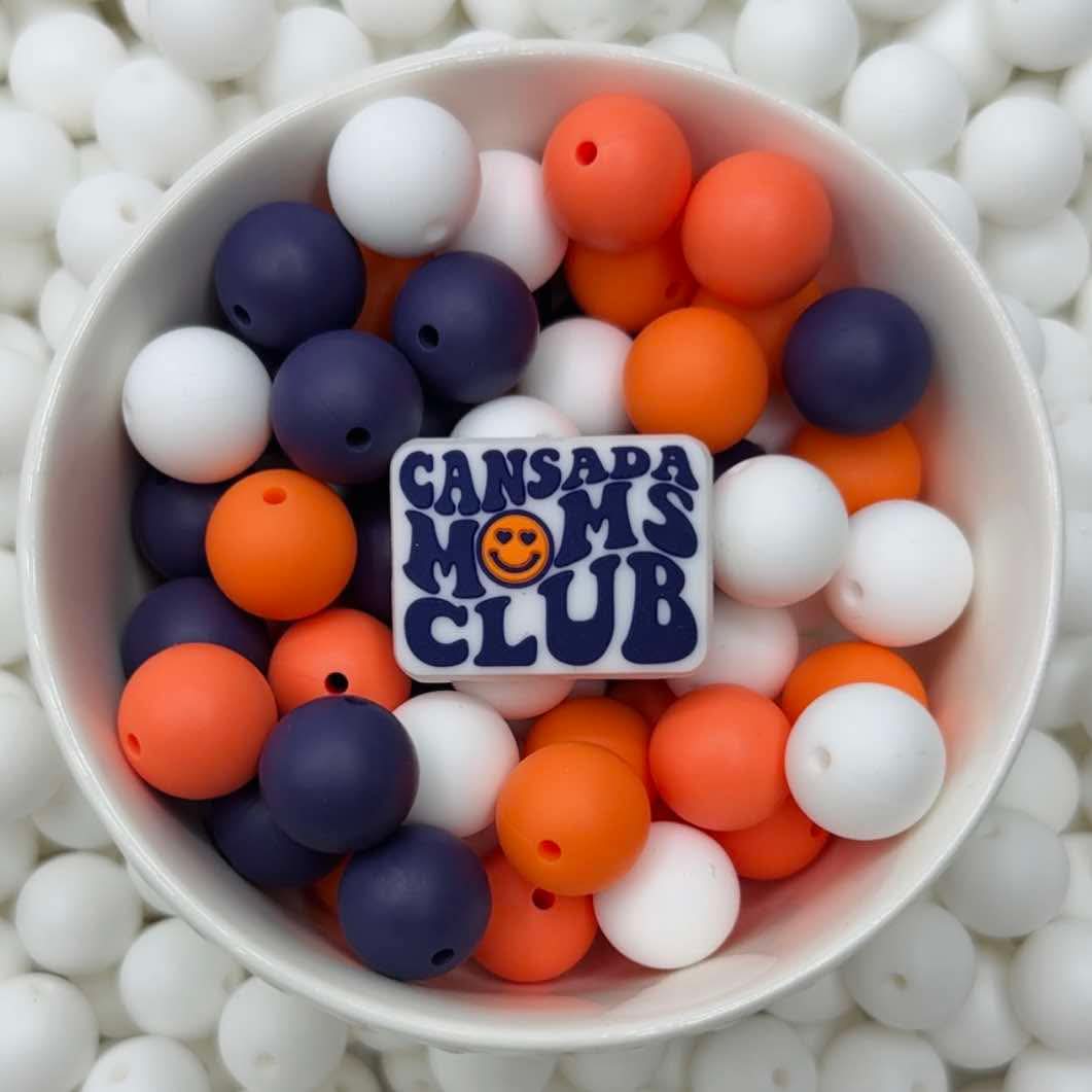 Perle focale personnalisée du Cansada Moms Club