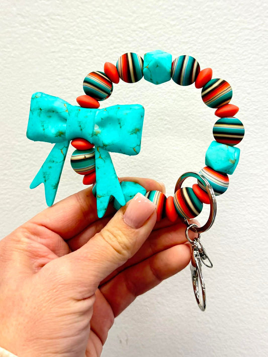 Turquoise Stone Big Bow Energy Wristlet Kit