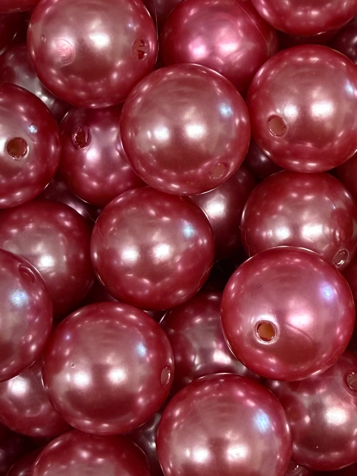 Dark Pink High Gloss 20mm Acrylic Bead