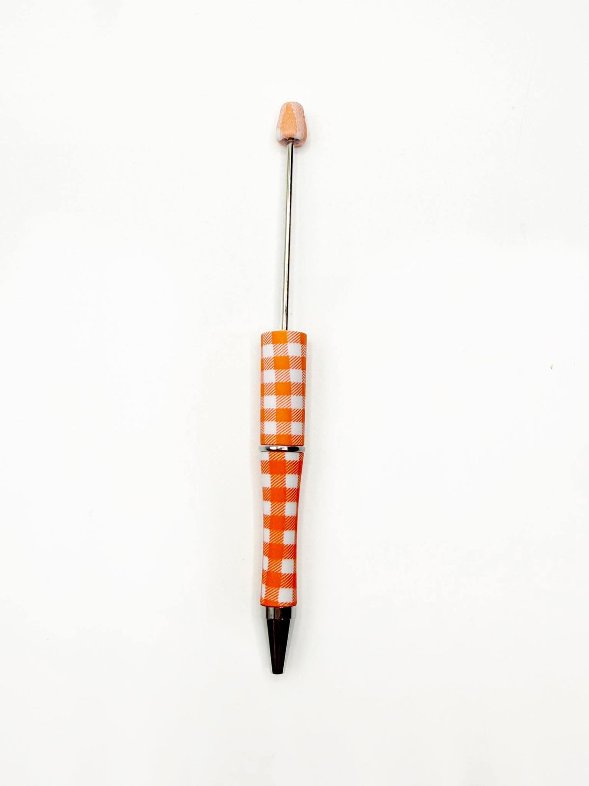 Buffalo Plaid Printed Plastic Beadable Pen