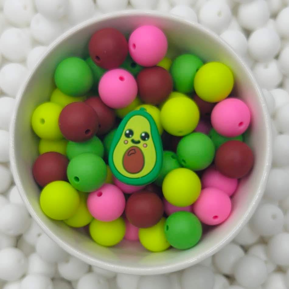 Happy Avocado Focal Bead
