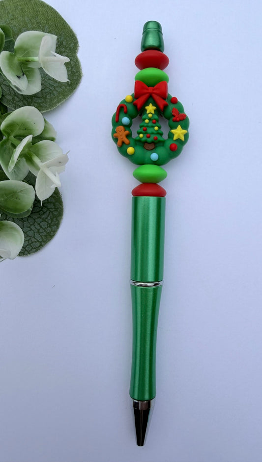 Merry Little Wreath Focal Bead
