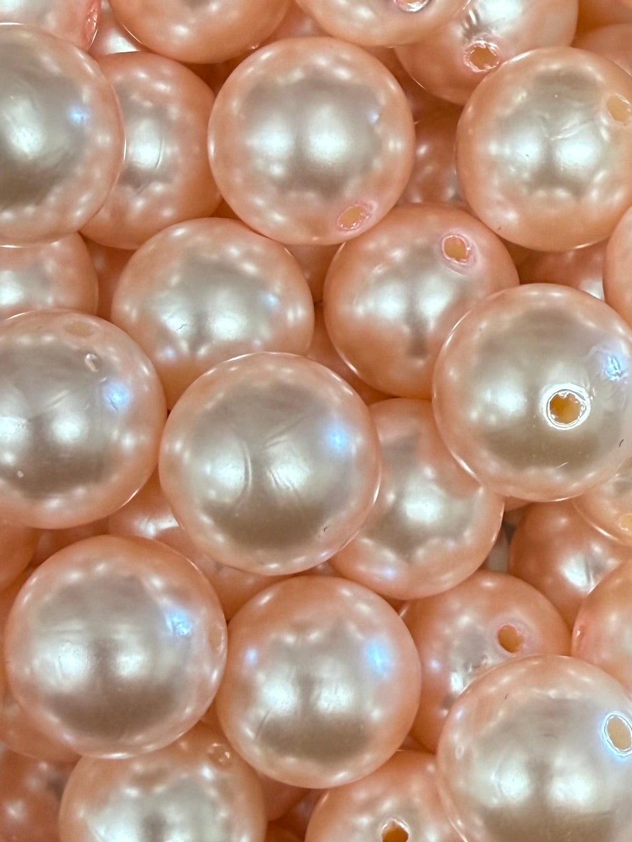 Light Pink Pearl High Gloss 20mm Acrylic Bead