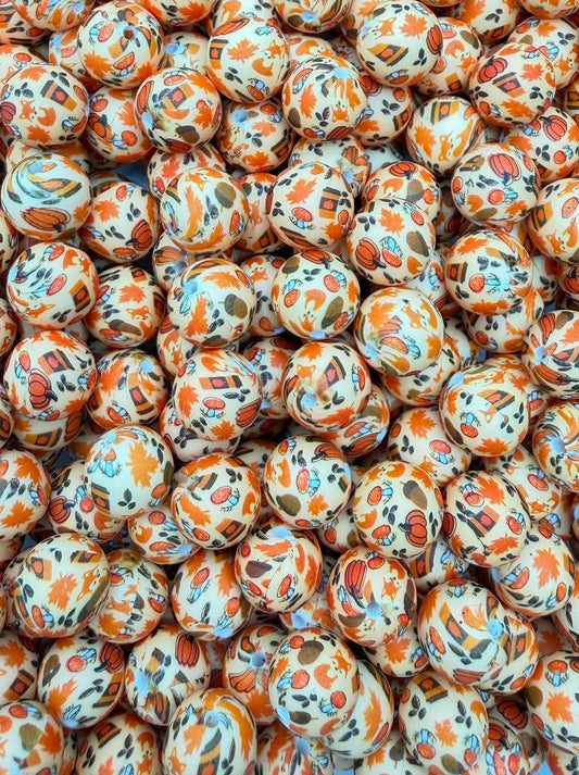 Fall Favorites Printed 15mm Bead