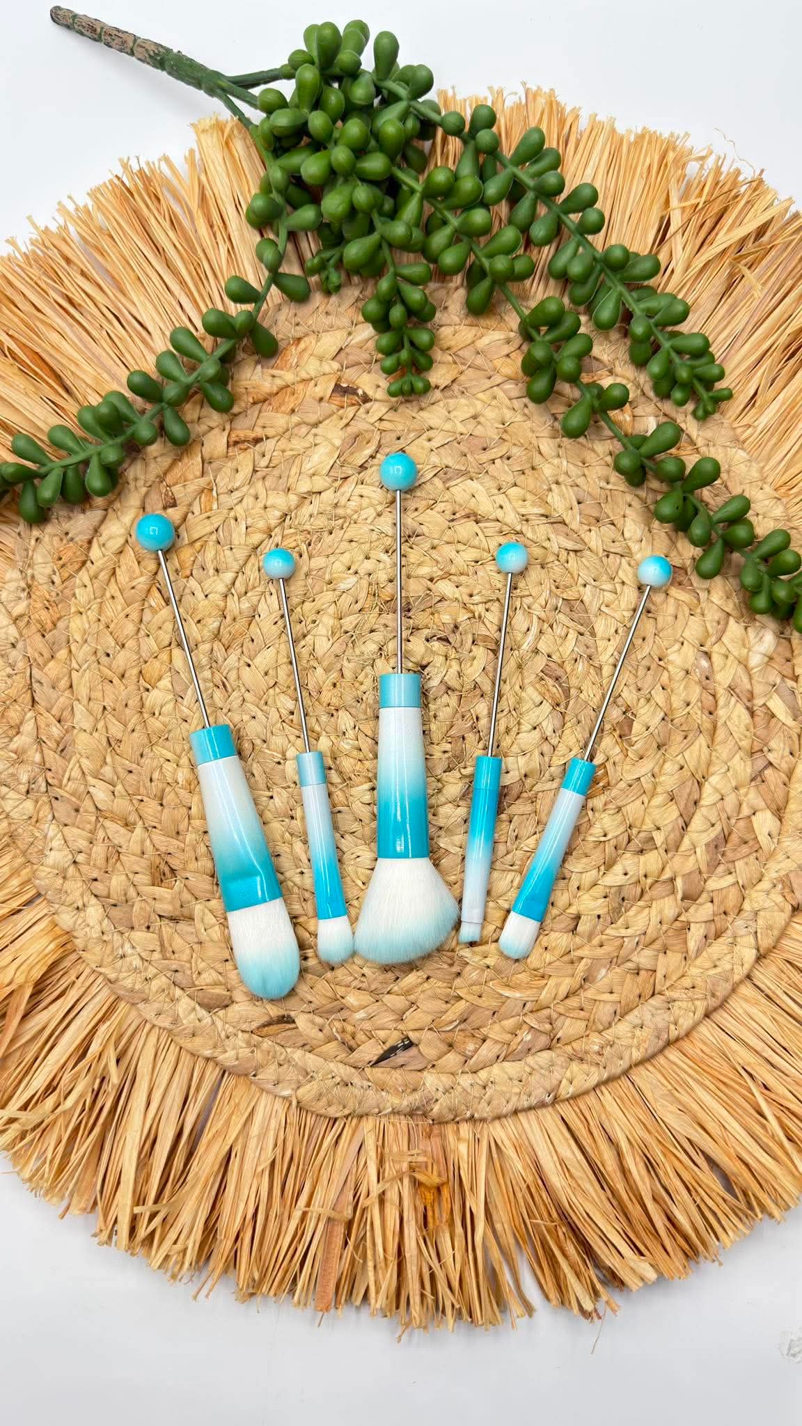 Ensemble de pinceaux de maquillage perlés