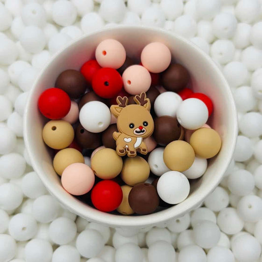 Red Nose Reindeer Focal Bead