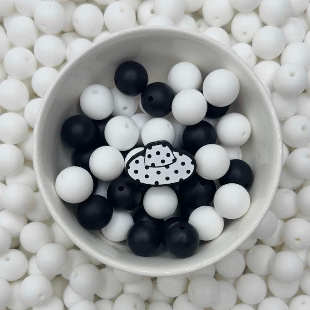 Polka Dot Hat Focal Bead