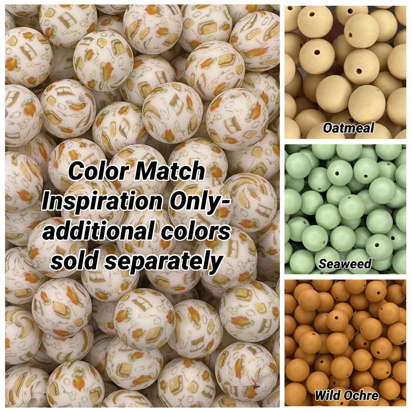 S'mores (Boss Babe) Printed 15mm Bead