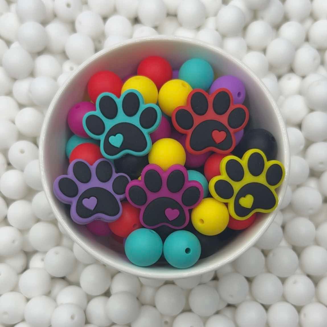 Paw Print Focal Bead