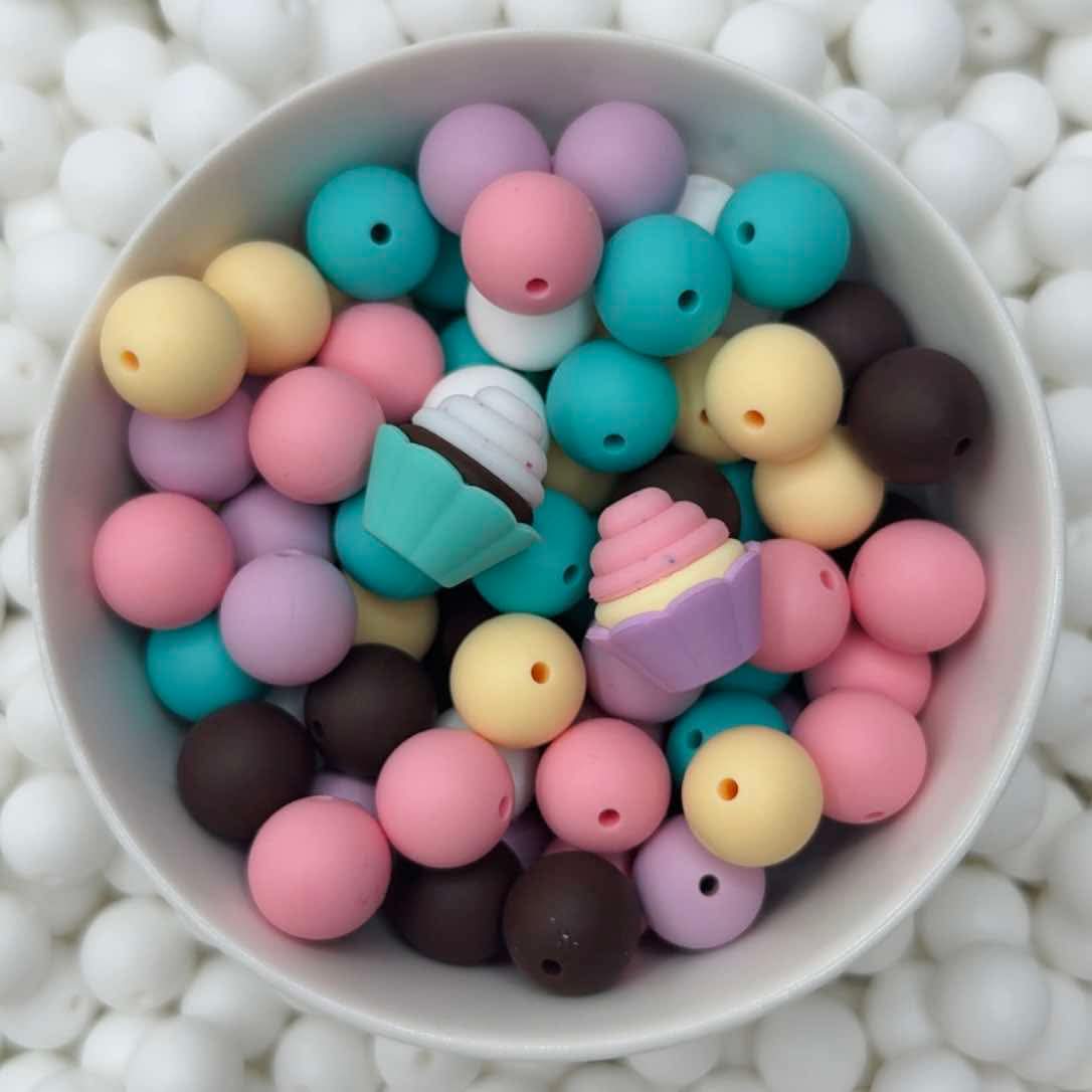 Perle focale personnalisée Cupcake 3D**NON DENTITION**